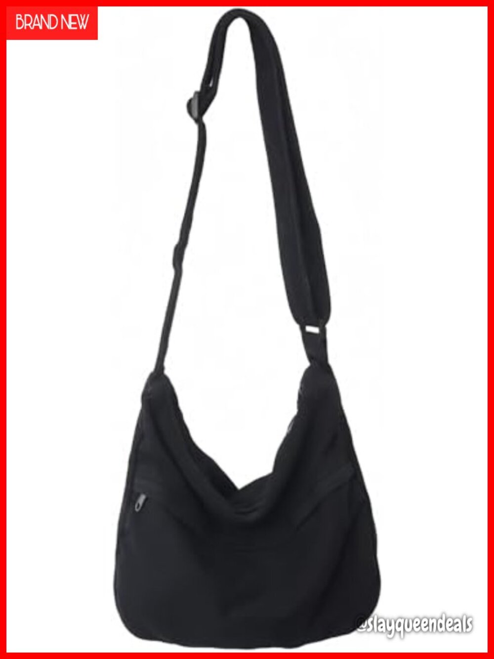 Canvas hobo crossbody bag for women, vintage aesthetic tote with adjustable